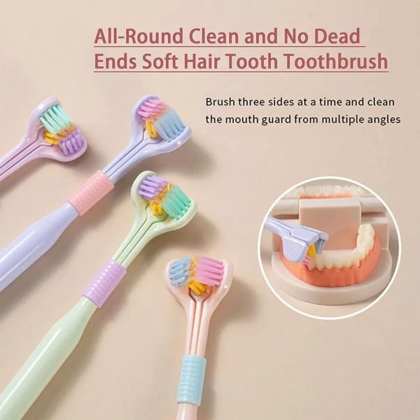 3-sided Triple Angle Toothhugger Training Toothbrush, Ultra Soft Bristles, Toddler And Autistic Oral Care