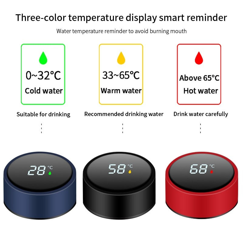 500ml Smart Water Bottle Intelligent Stainless Steel Thermos LED Temperature Display