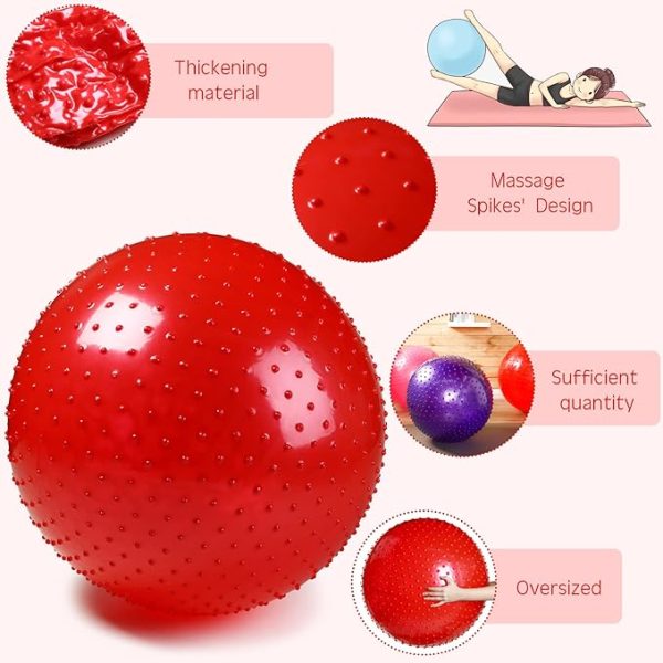700g Ball ,55cm Exercise Ball Large Spikes Tactile Sensory Massage (Random Color)