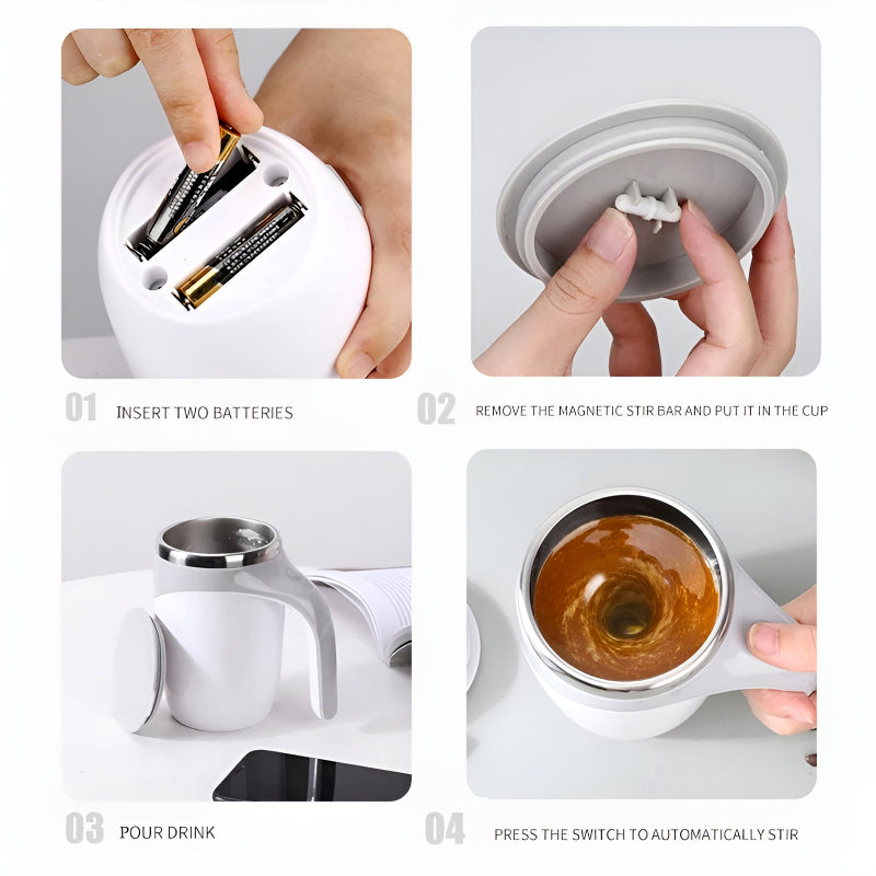 Portable Automatic Magnetic Self-Stirring Cup