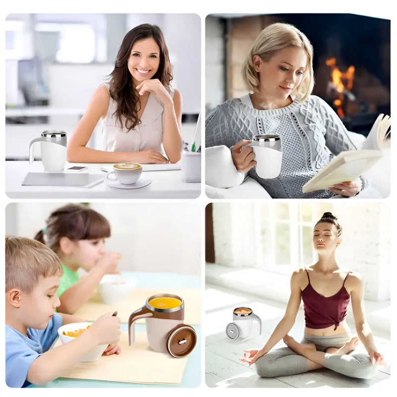 Portable Automatic Magnetic Self-Stirring Cup