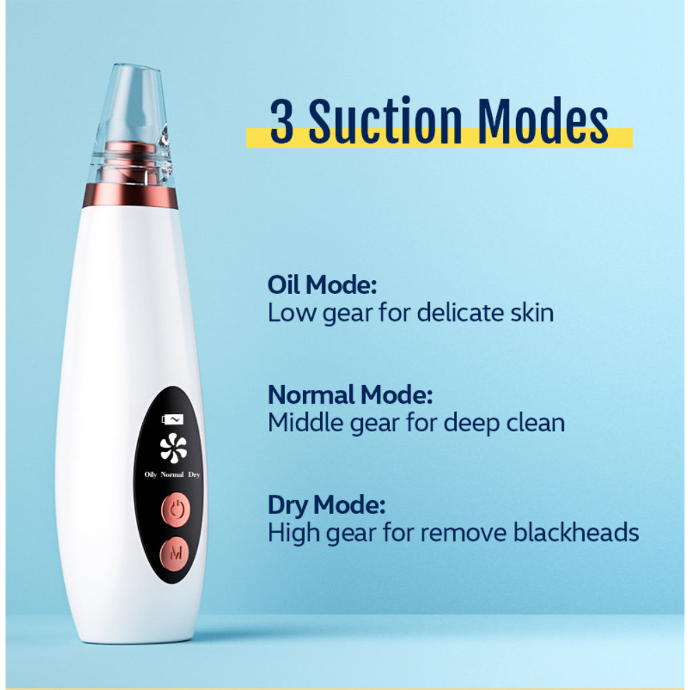 6 Suction Heads Blackhead Whitehead Extractor Remover Device Suction Tool