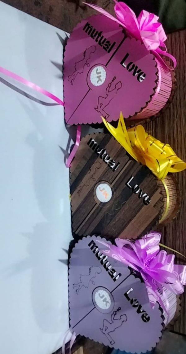 Mutual Love Perfume Wood Heart Shape Perfume | Decorating Perfume (Random Color)