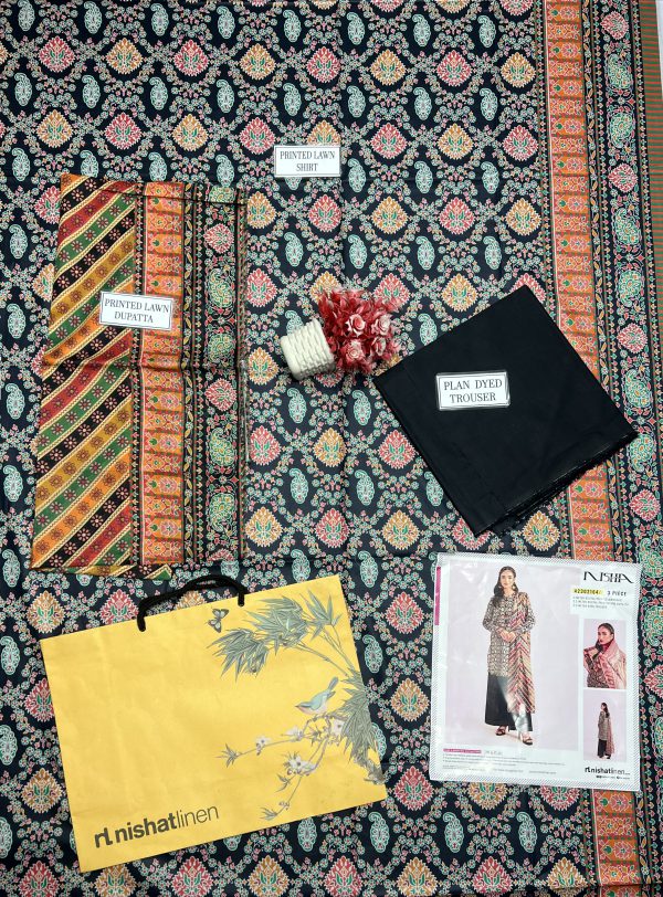 Nisha By Nishaat Lawn | Unstitched Collection 3 Pieces