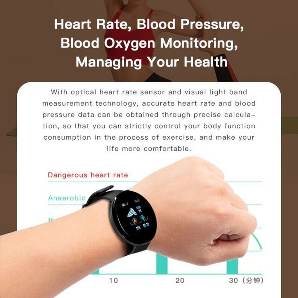 D18 Smart Watch IP65 Waterproof