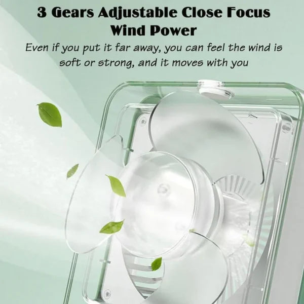 Portable Desktop Air Conditioner Usb Mini Air Cooler Fan Water Cooling Fan With 3 Speed Spray Humidifier Purifier- Rechargeable