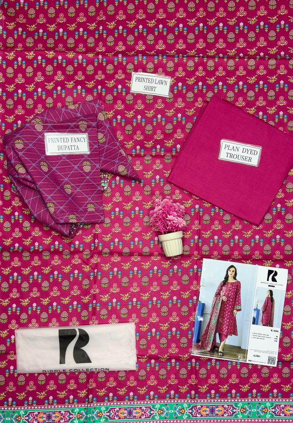 Ripple Collection Lawn | Unstitched Collection 3 Pieces Casual Wear| Summer 24