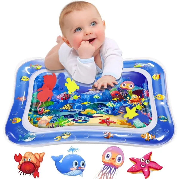 Water Play Mat For Infants, Toddlers | Inflatable Tummy Time Mat – 60x50x8 Cm
