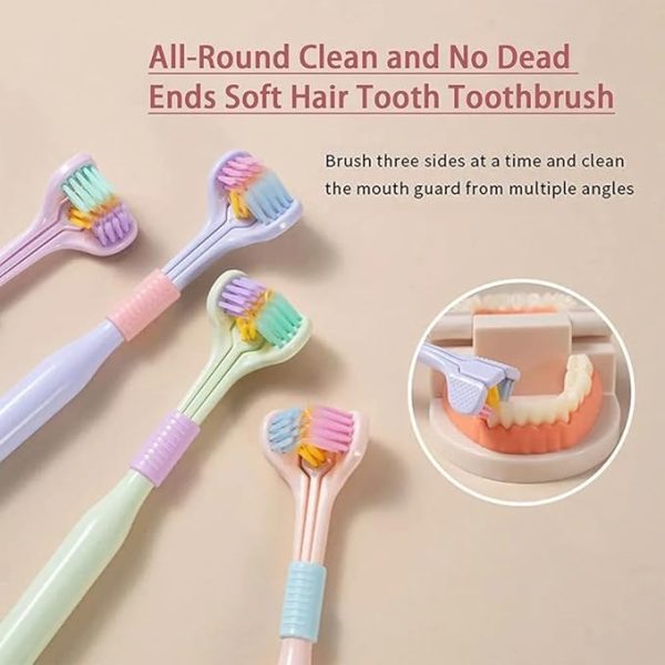 3-sided Triple Angle Toothhugger Training Toothbrush, Ultra Soft Bristles, Toddler And Autistic Oral Care