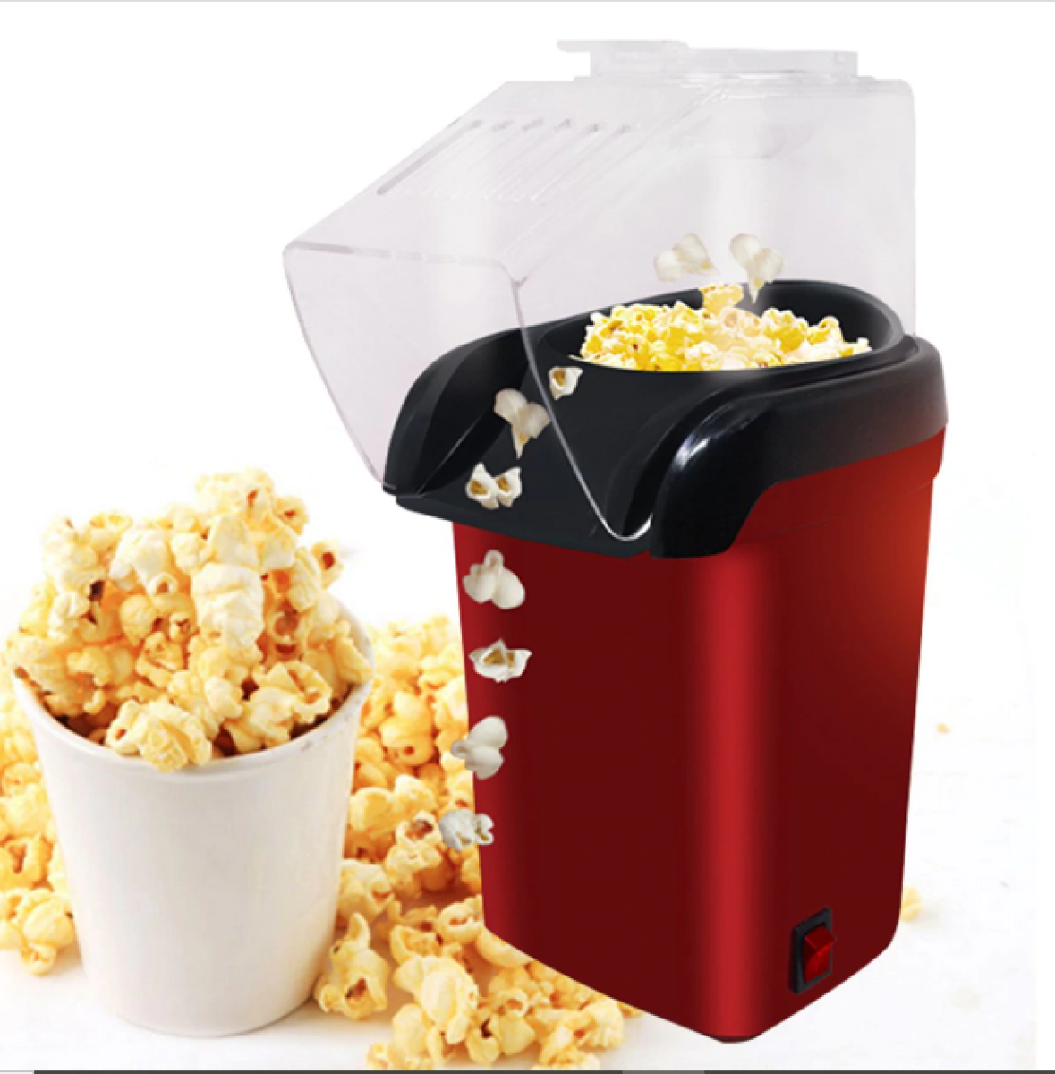 Oil Free Popcorn Maker Machine with Measuring Cup