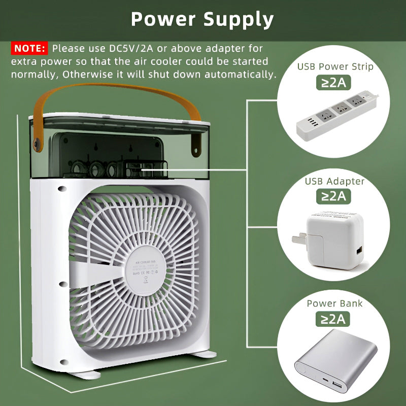 Multi-Functional Portable Air Humidifier Cooling USB Fan