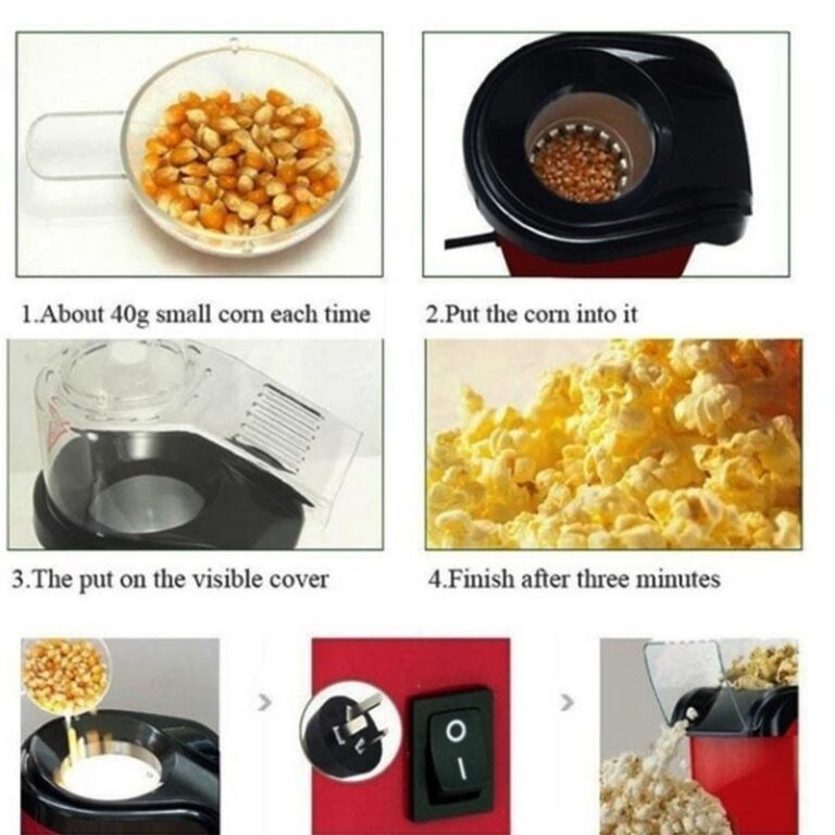 Oil Free Popcorn Maker Machine with Measuring Cup