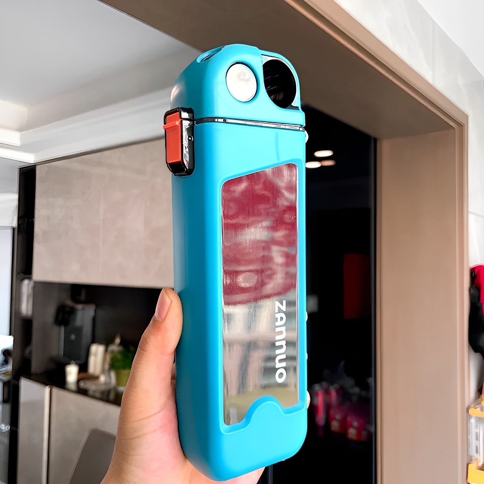 Square Double-Layer Classic Straw Water Bottle 350ML