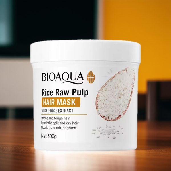 Bioaqua Rice Raw Pulp Hair Mask – 500g