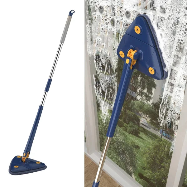 Extended Triangle Mop 360 Twist Squeeze Wringing X-type. Window, Glass, Floor, Household Cleaning, Ceiling Dusting