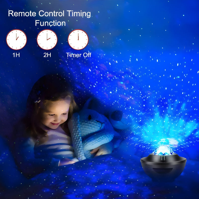 LED Galaxy Projector Light With Bluetooth Speaker