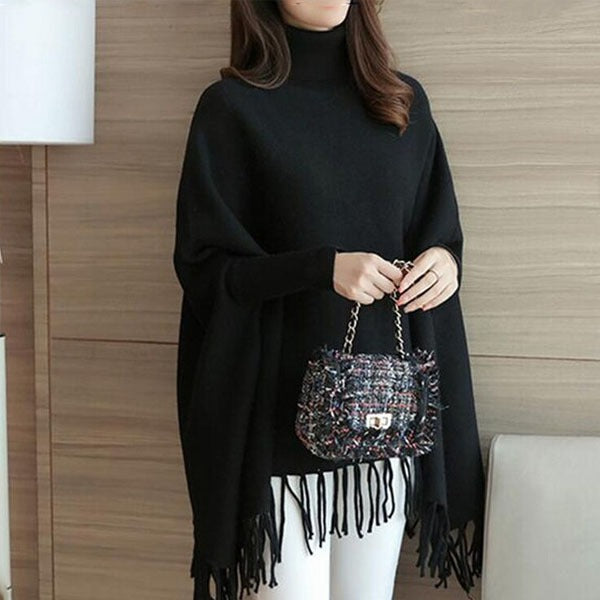 Winter’s Fashionable Plain Fleece Poncho | Winter Poncho For Girls