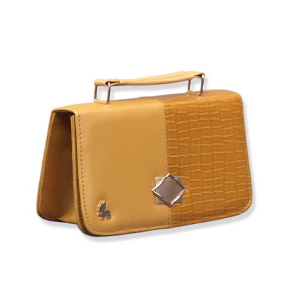 Women’s Stylish Leather Hand Bag With Top Handle And Long Strap